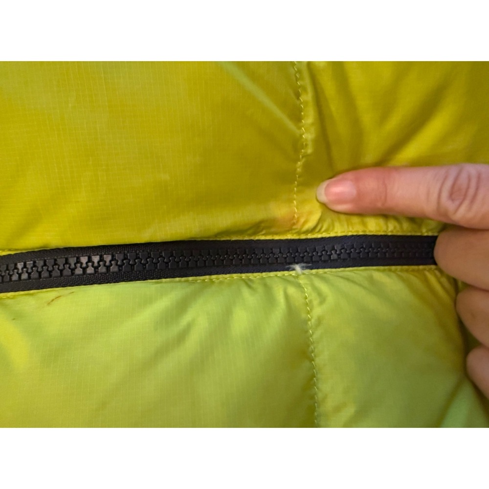 The North Face Nuptse 700 Down Puffer Jacket Men XL Neon yellow Black C759 retro - Picture 13 of 16